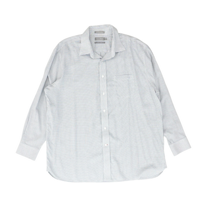 White Check Long Sleeve Button Down