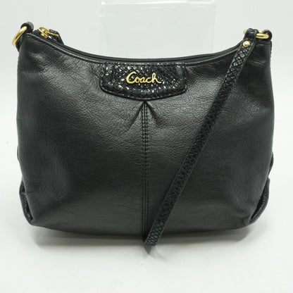 2010's Era, Ashley Pleated Python Trim Crossbody in Black