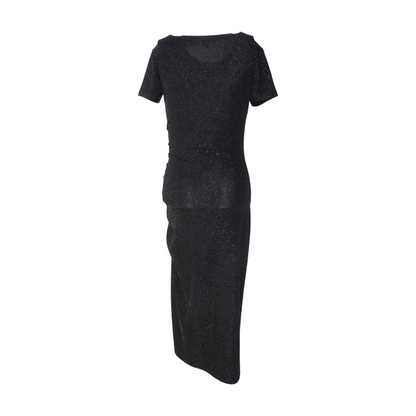 Black Print Midi Dress