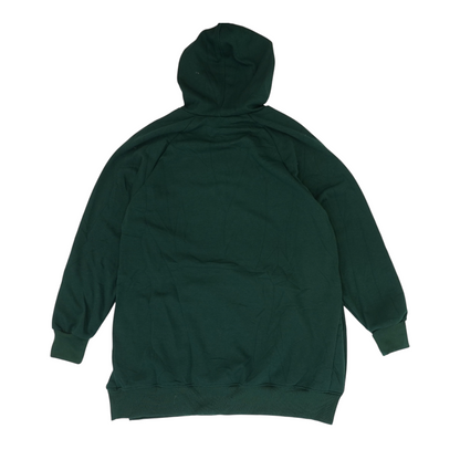 Green Solid Hoodie Pullover