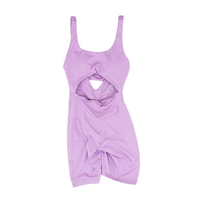 Purple Solid Romper