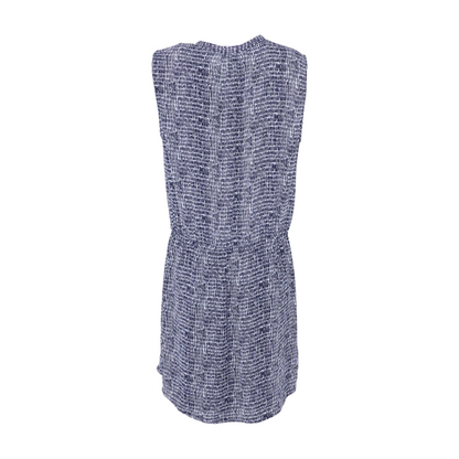 Navy Print Midi Dress