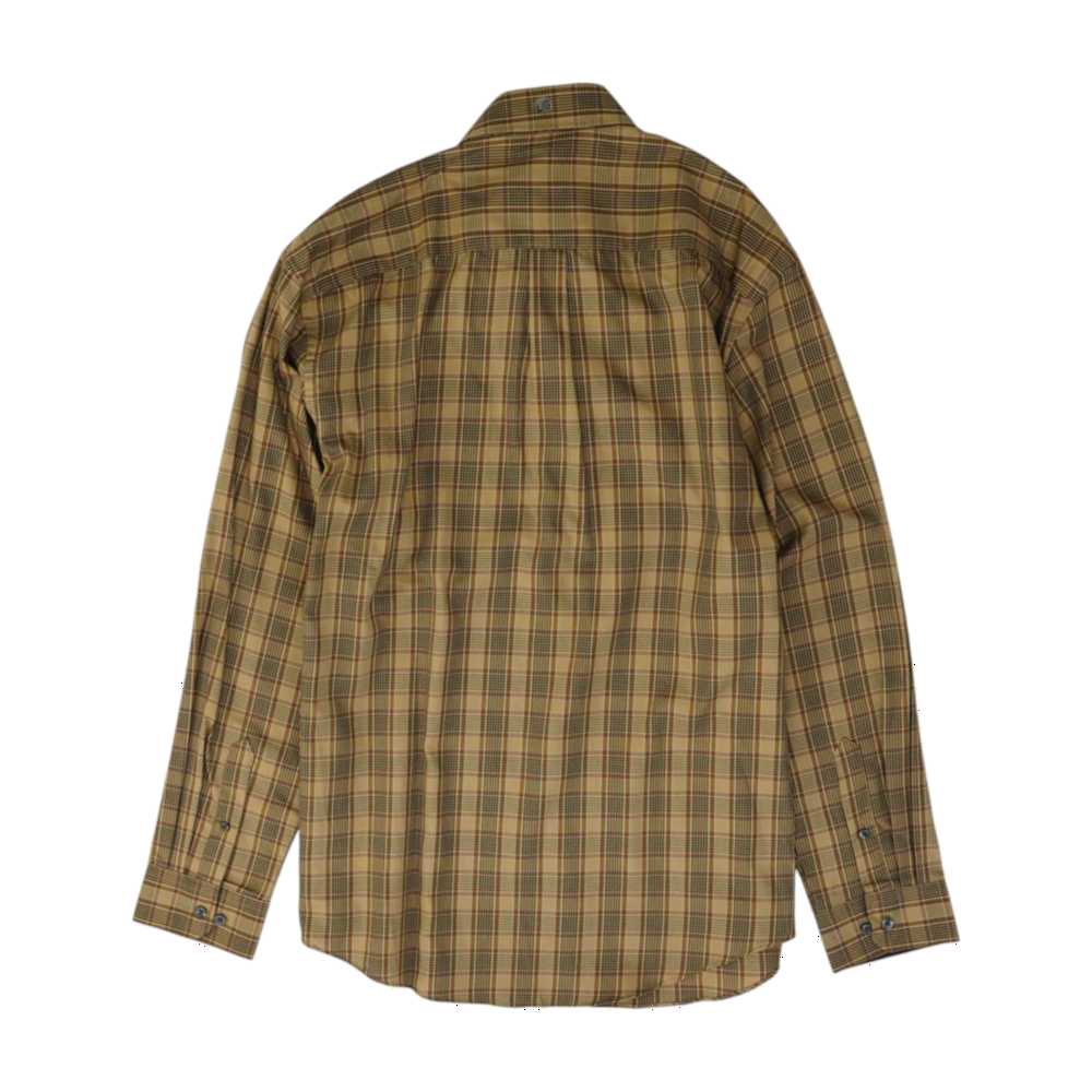 Van Heusen Khaki Plaid Long Sleeve Button Down – Image 2