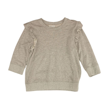 Gray Solid Crewneck Sweater
