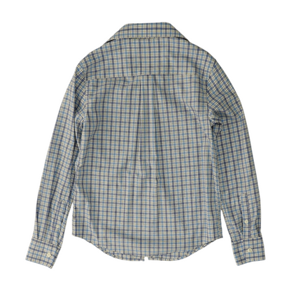 Blue Plaid Long Sleeve Button Down