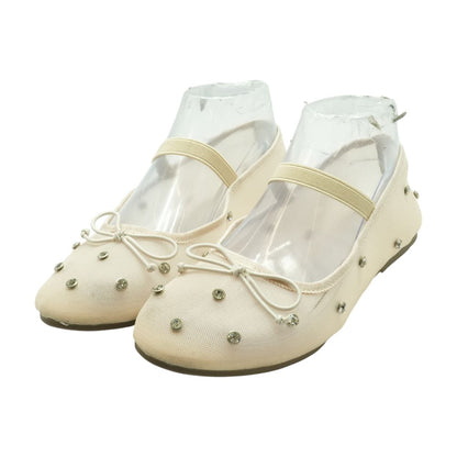 Nude Mary Jane Flats