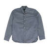 Blue Solid Long Sleeve Button Down