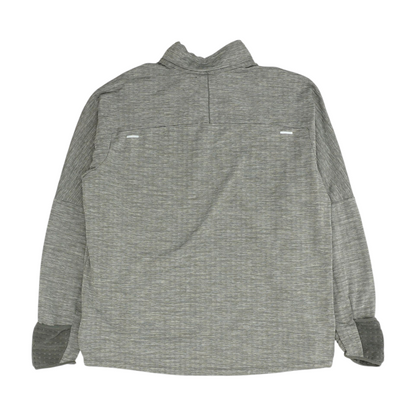 Gray Solid 1/4 Zip Pullover