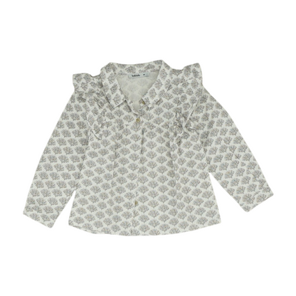 Beige Floral Blouse