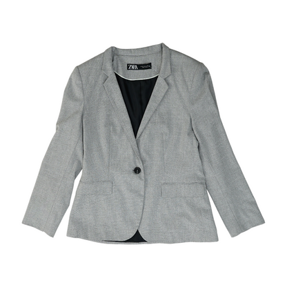 Gray Solid Blazer