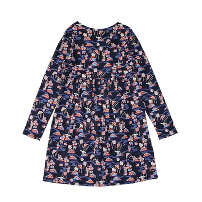 Navy Graphic Dress