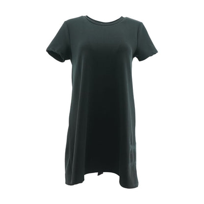 Black Solid Mini Dress