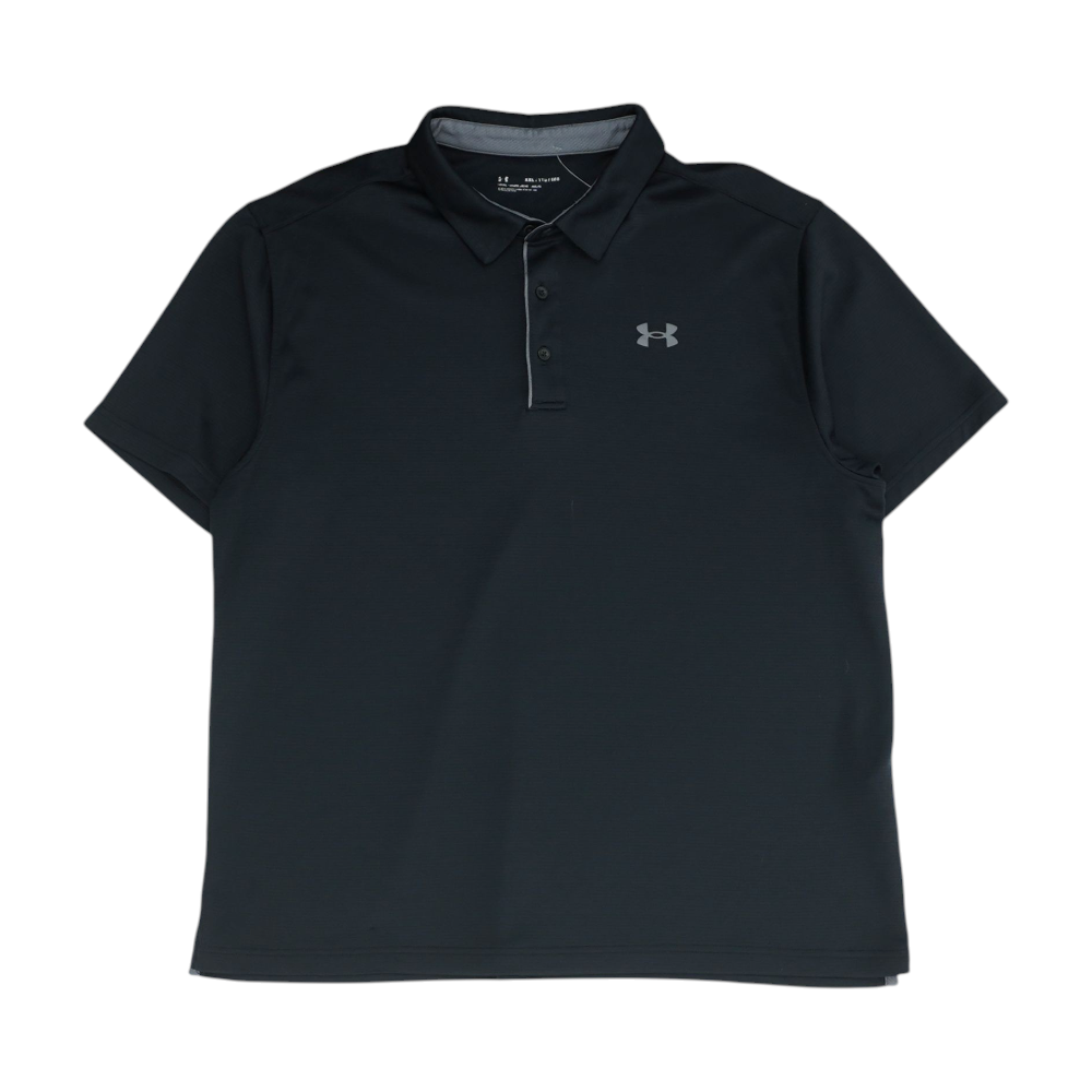 Black Solid Short Sleeve Polo
