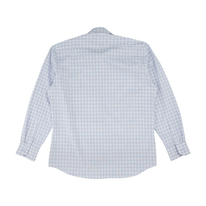 White Check Long Sleeve Button Down