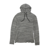Gray Striped Hoodie Pullover
