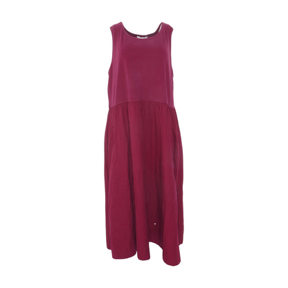 Burgundy Plus Midi Dress