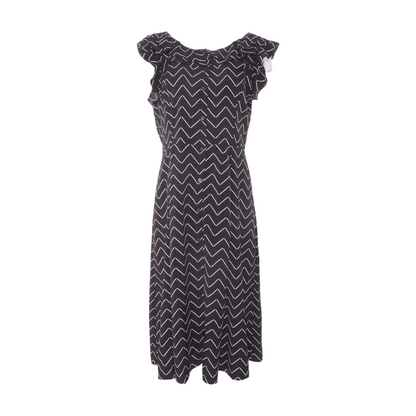 Black Chevron Midi Dress