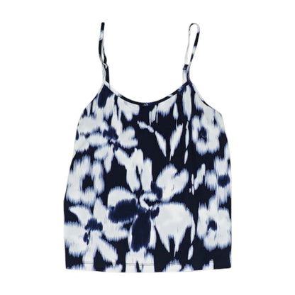 Navy Graphic Sleeveless Blouse