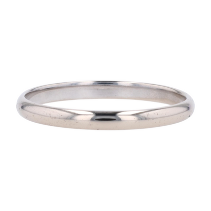 14K White Gold Band Ring