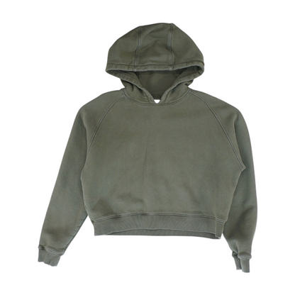 Olive Solid Hoodie Pullover