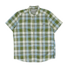 Green Plaid Short Sleeve Button Down