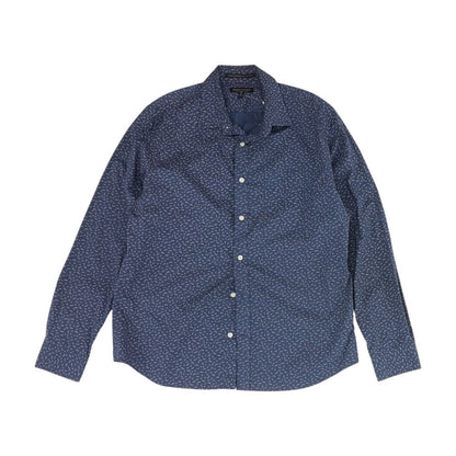 Blue Floral Long Sleeve Button Down