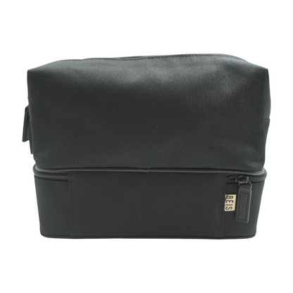 Black Solid Makeup Bag
