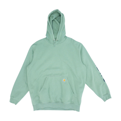 Green Solid Hoodie Pullover