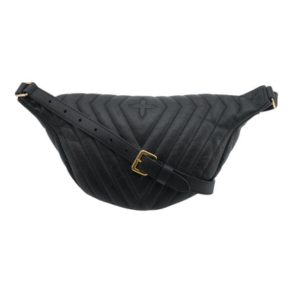 Black New Wave Leather Bumbag