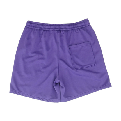 Purple Solid Active Shorts