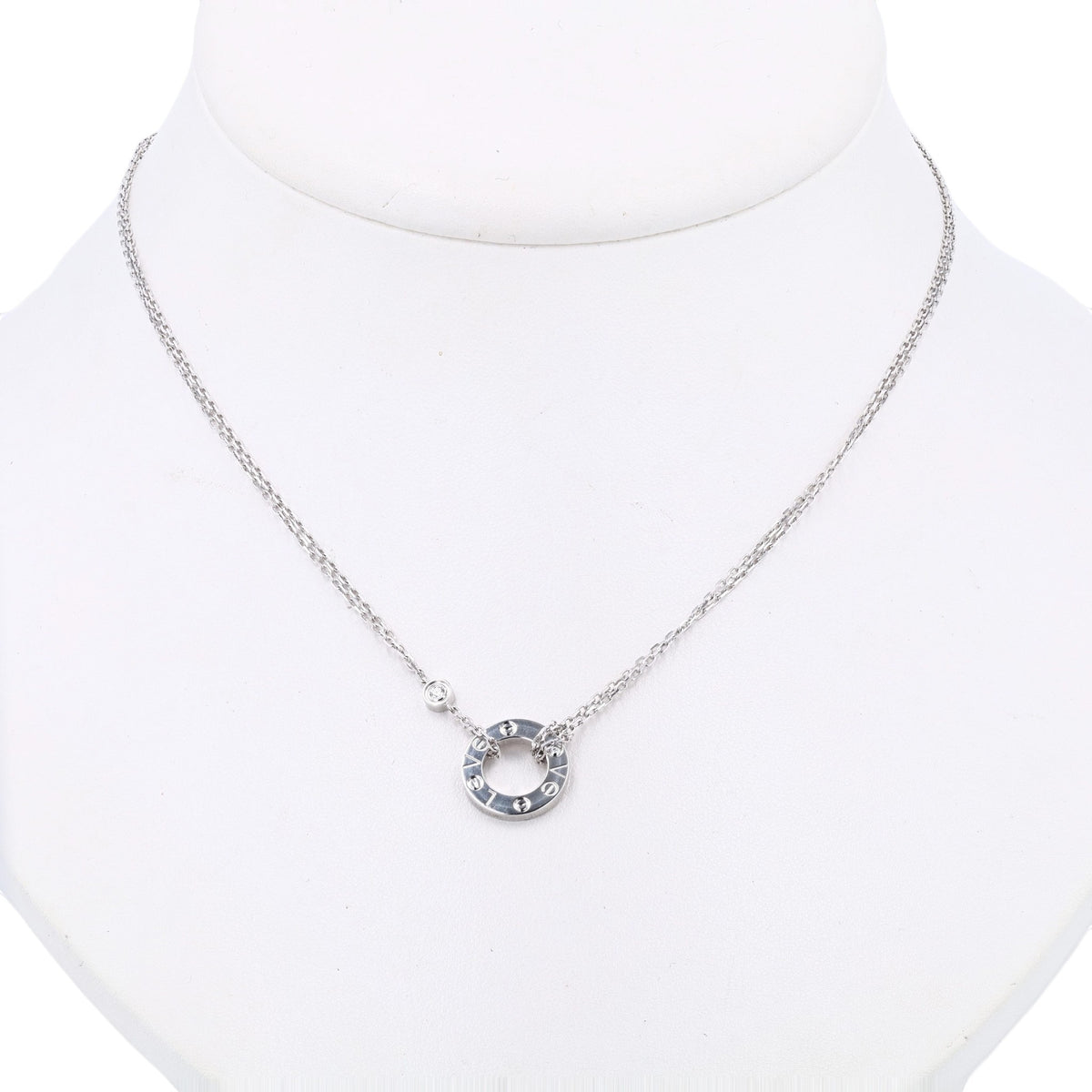 Cartier 18K White Gold Diamond Pendant Necklace – Image 6