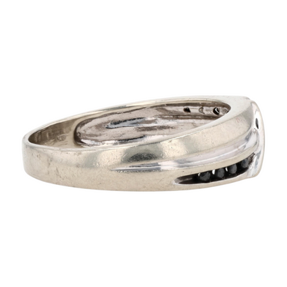 10K White Gold Diamond Band