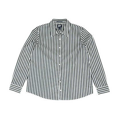 Black Striped Button Down