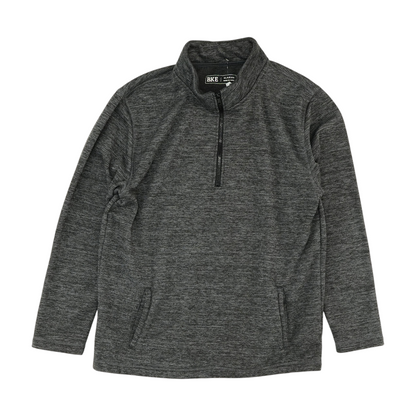 Black Solid 1/4 Zip Pullover