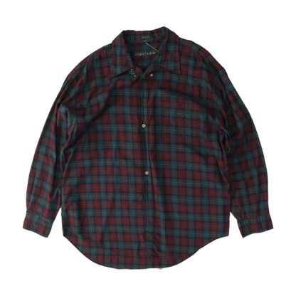 Multi Plaid Long Sleeve Button Down