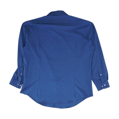 Navy Solid Long Sleeve Button Down