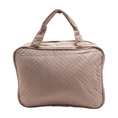 Pink Solid Makeup Bag