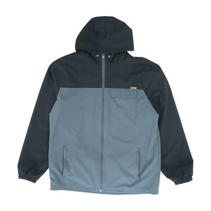 Gray Color Block Rain Jacket