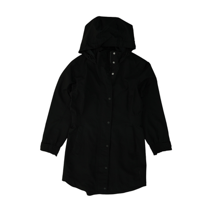 Black Solid Rain Coat