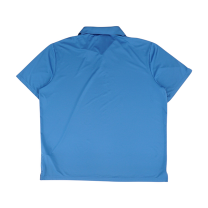 Blue Solid Short Sleeve Polo