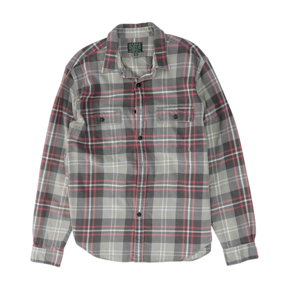 Mauve Plaid Flannel Button Down