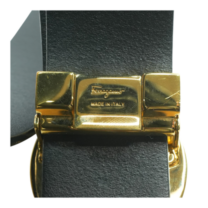 Gancini Logo Leather Belt with Dust Bag