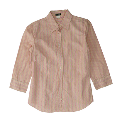 Beige Striped Button Down