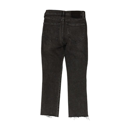 Black Solid High Rise Jeans