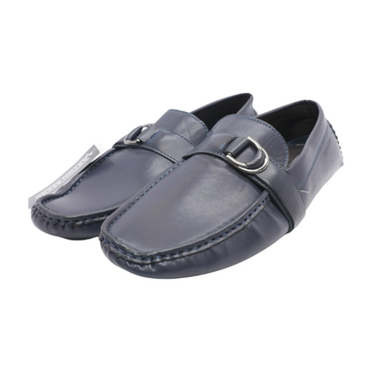 Navy Slip-On Dress Shoes