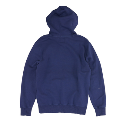 Blue Solid Hoodie Pullover