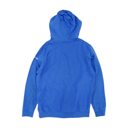 Blue Solid Hoodie Pullover