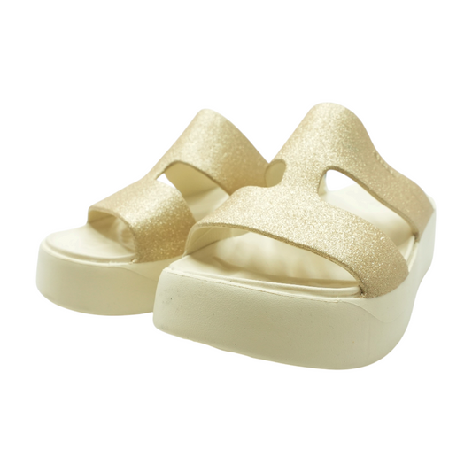 Gold Wedged Sandals