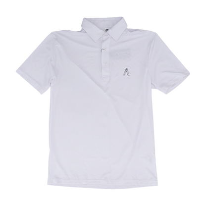 White Solid Short Sleeve Polo