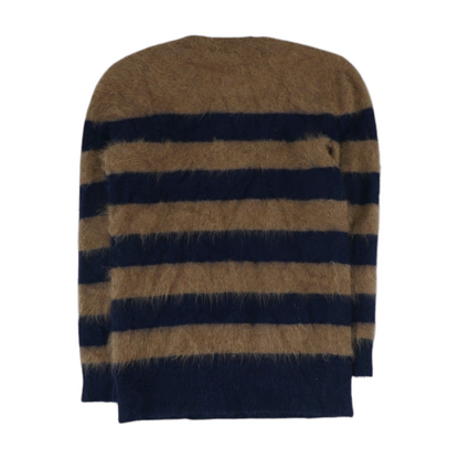 Brown Striped Pullover Sweater